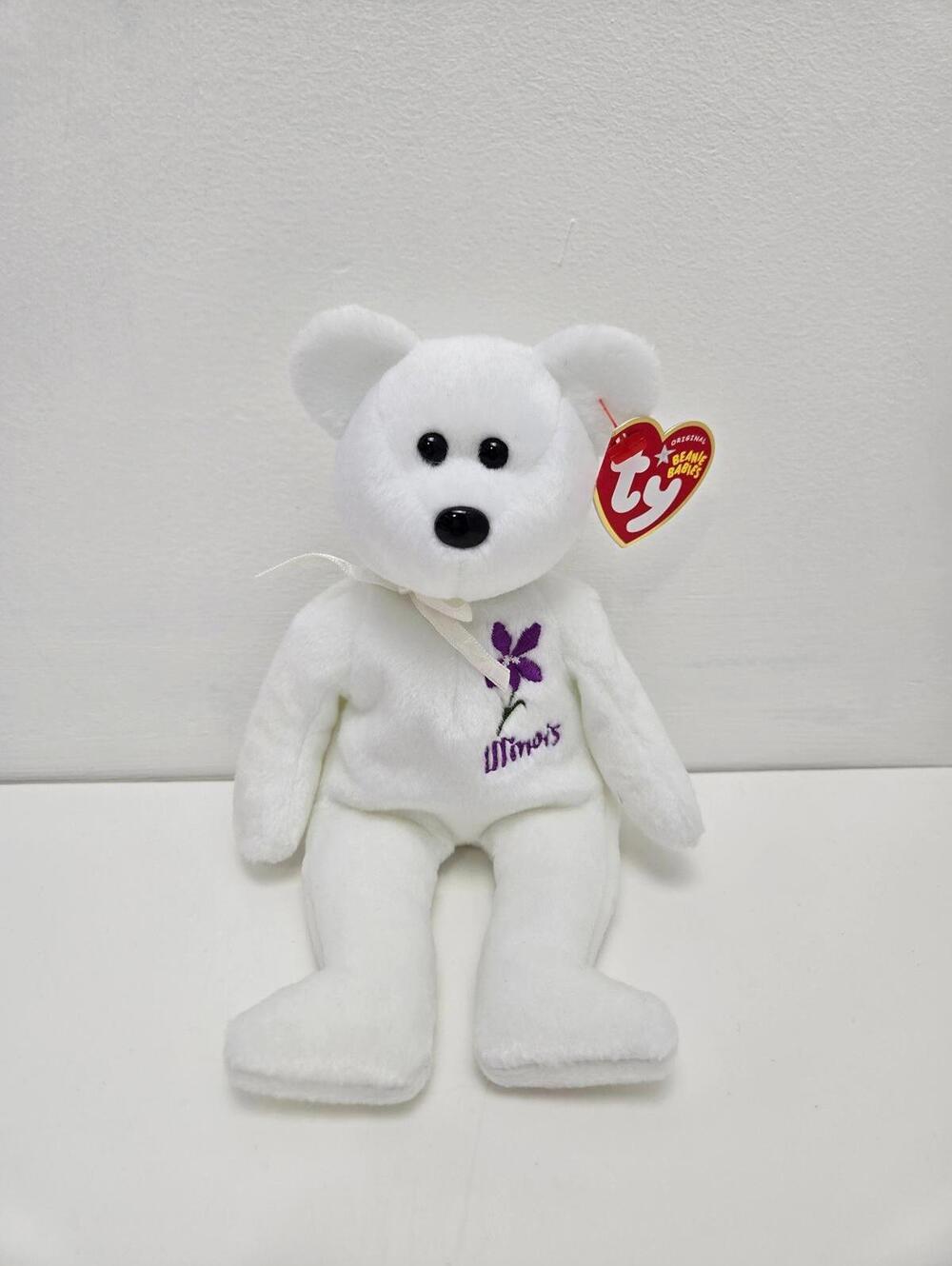 Ty Beanie Baby “Illinois Violet” the State Flower Bear (8.5 inch)